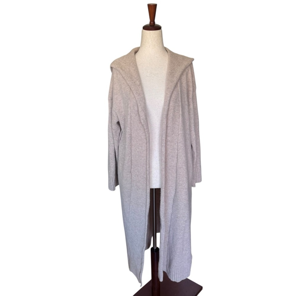 ba&sh Long Hooded Lady Cardigan Duster Beige Wool Cashmere Size 1 / S